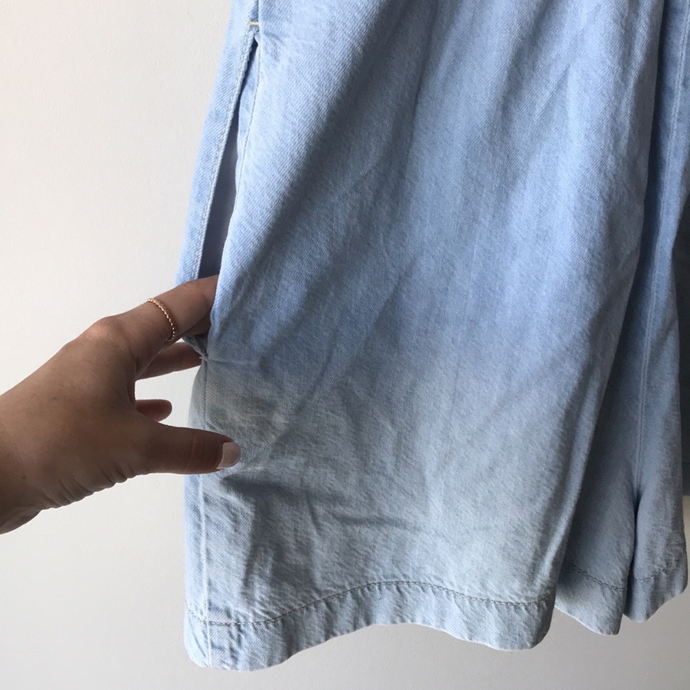 Rare Zara Light Wash Denim Jumpsuit L - Picture 8 of 13